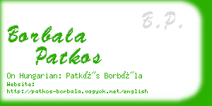 borbala patkos business card